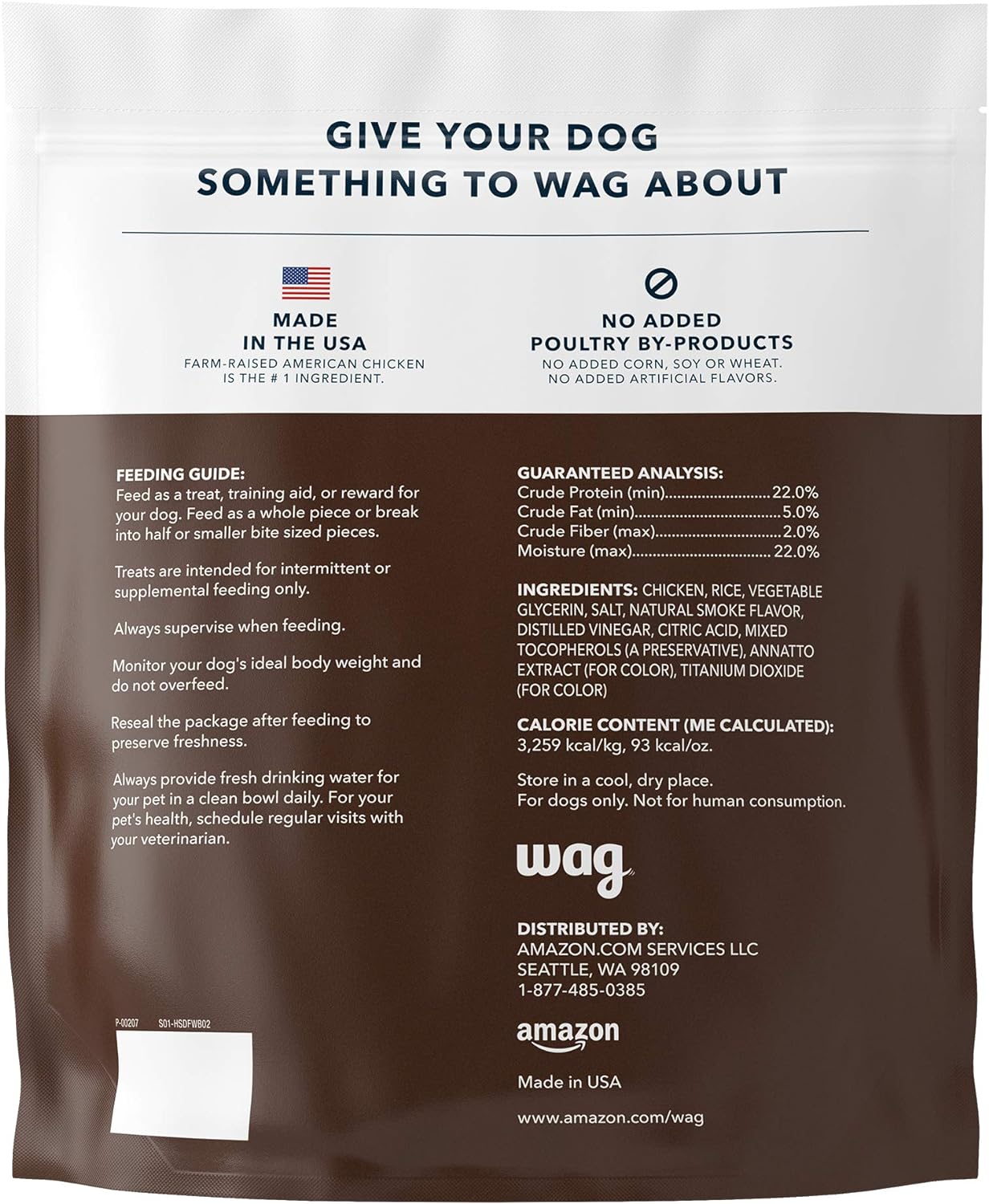 Amazon Brand - Wag Dog Treats Chicken and Waffle Bites 12oz