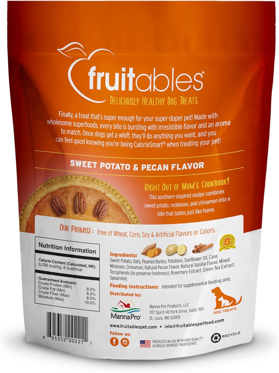 Fruitables Dog Treats Pumpkin  Banana Flavor, 7 oz