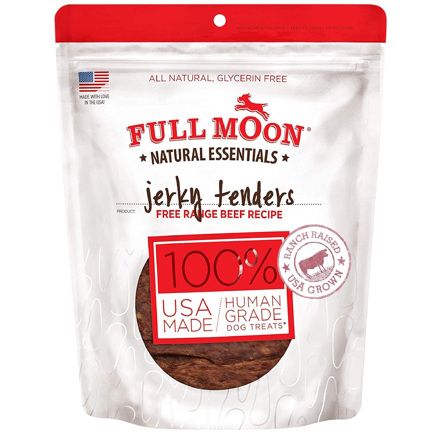 Full Moon All Natural Essentials Beef Jerky Tenders Free Range Human Grade 24 oz