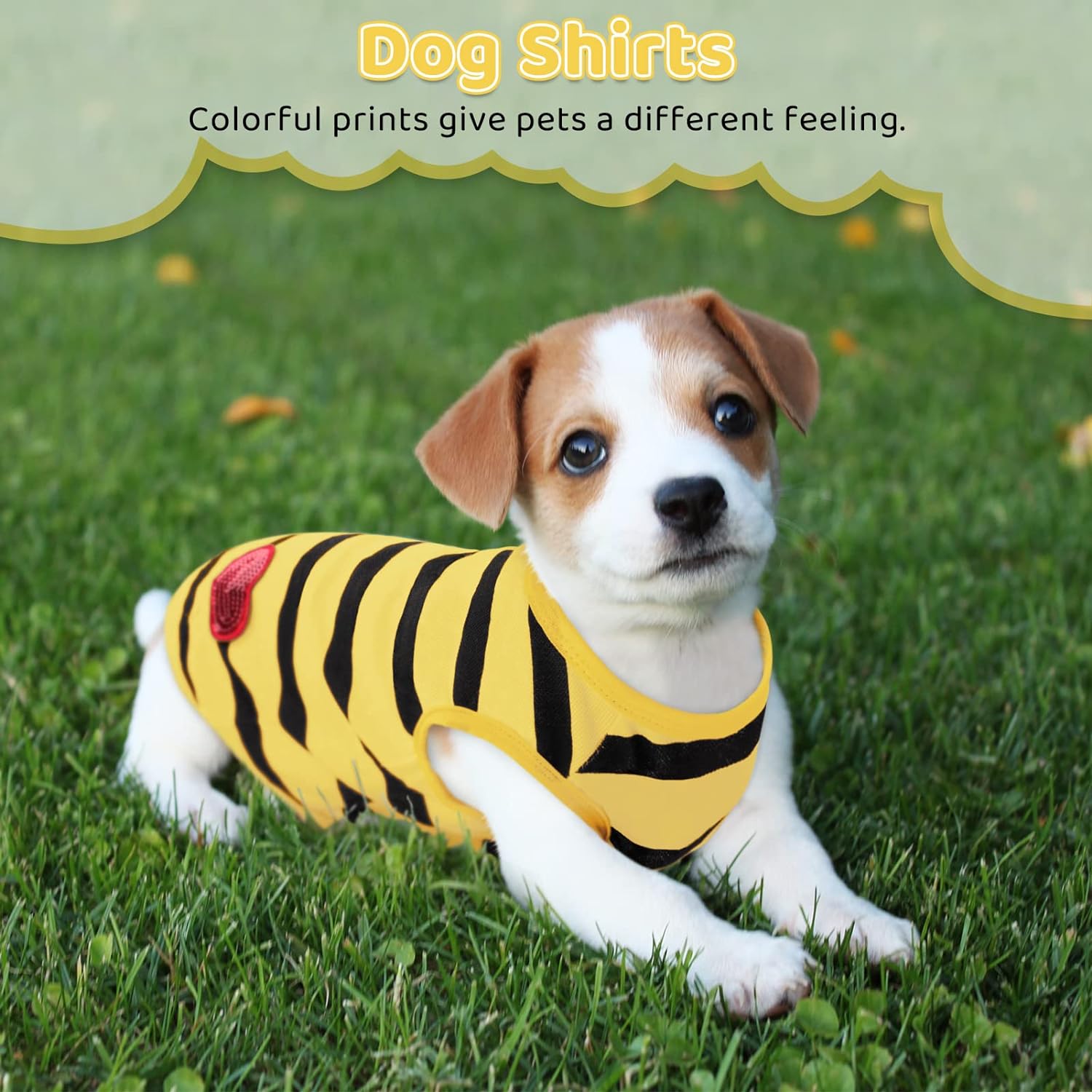 Preferhouse Pet Dog Striped T-Shirt Dogs Cats Cotton Vest Spring Summer Pet Apparel Tee Shirt Suitable for Small and Medium Large Pets French Bulldog Bichon