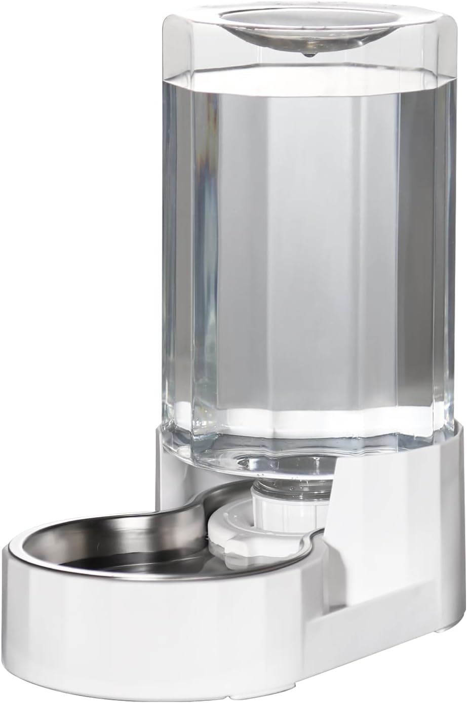 RIZZARI Automatic Gravity Stainless Steel Pet Waterer, Fortunate Angular Water Feeder with Edges, 100% BPA-Free, Safe and Large Capacity, Suitable for Small and Medium-Sized Cats and Dogs (4L)