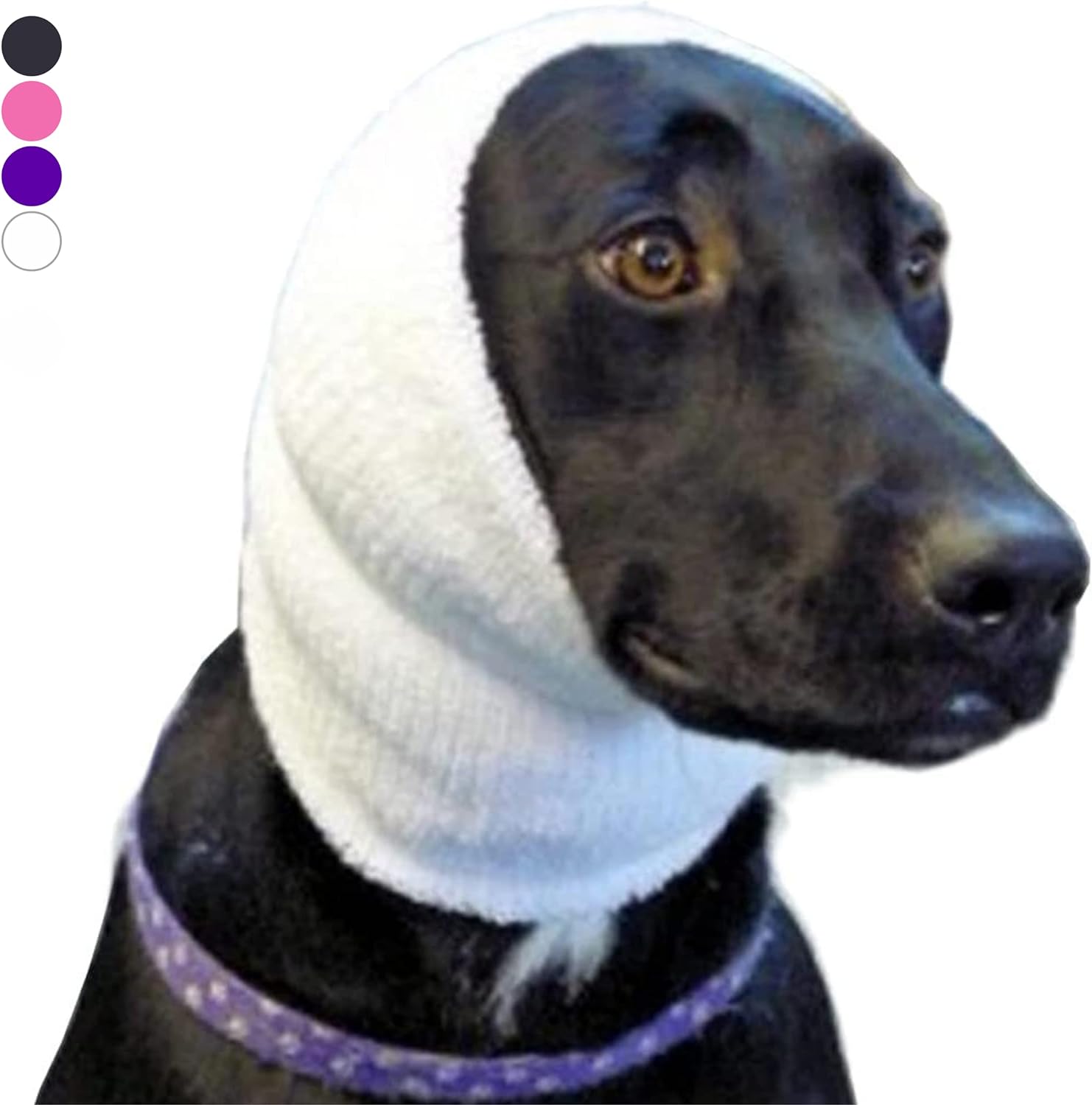 Happy Hoodie The Original Calming Band for Dogs  Cats - for Anxiety Relief – Noise Canceling for Fireworks, Thunderstorms, Pet Grooming  Force Drying - Dog Calming Aid Since 2008 (Small, Purple)