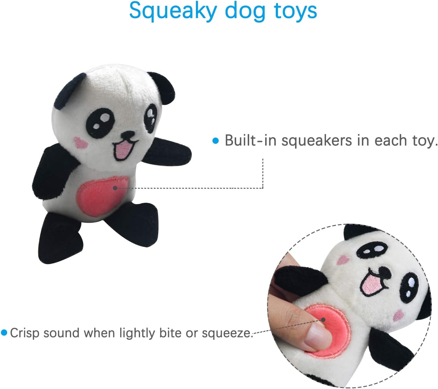 Legend Squeaky Plush Dog Toy Pack - 12 Soft Stuffed Puppy Chew Toys with Squeakers, Cute Pet Toys for Small and Medium Dogs