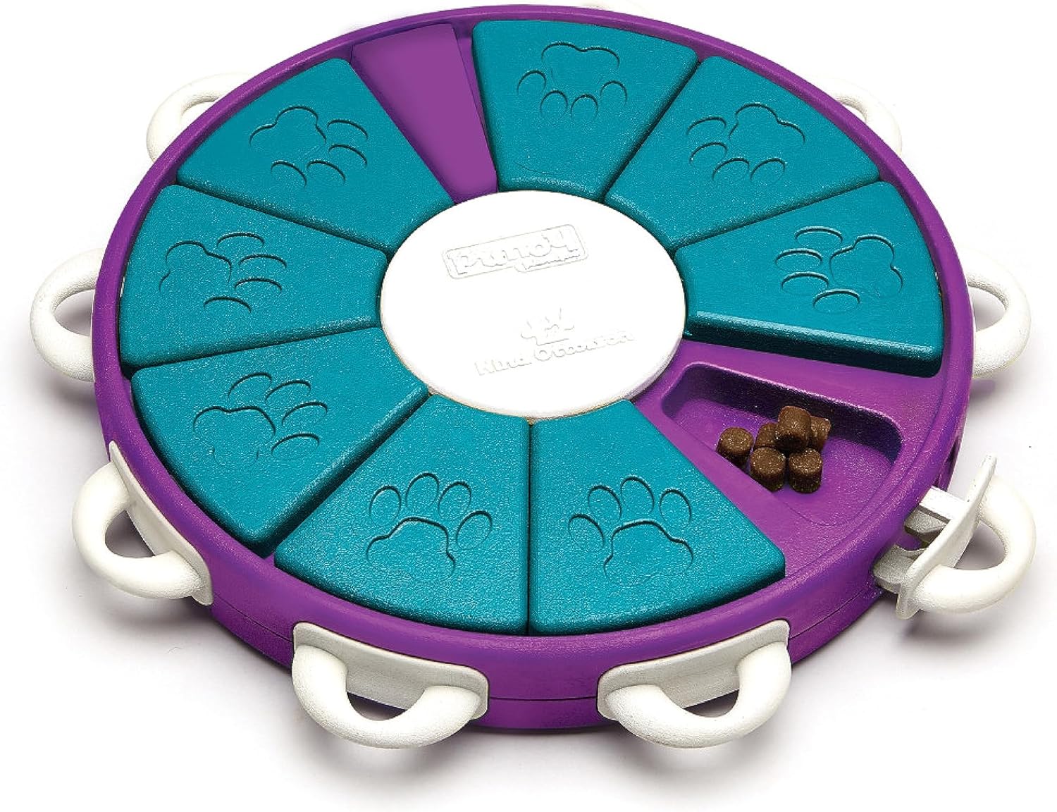 Outward Hound Nina Ottosson Dog Twister Dog Puzzle Interactive Treat Puzzle Dog Enrichment Dog Toy, Level 3 Advanced, Purple