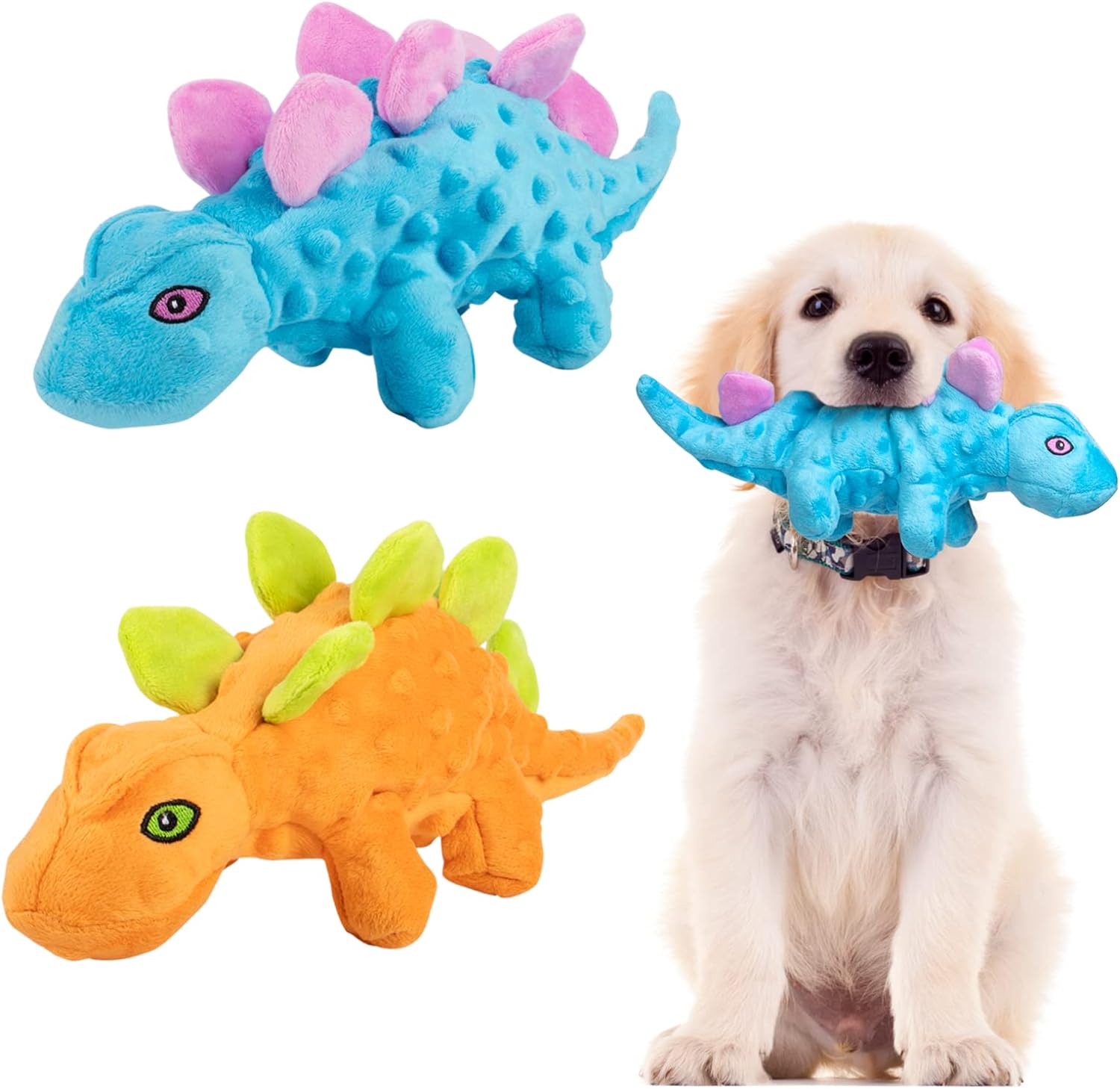 Alphatool Squeaky Dog Toys, Octopus Toys for Aggressive Chewers, Tough No Stuffing Plush Large Dogs, Crinkle Interactive Puppy Small Medium Dogs(3pcs)